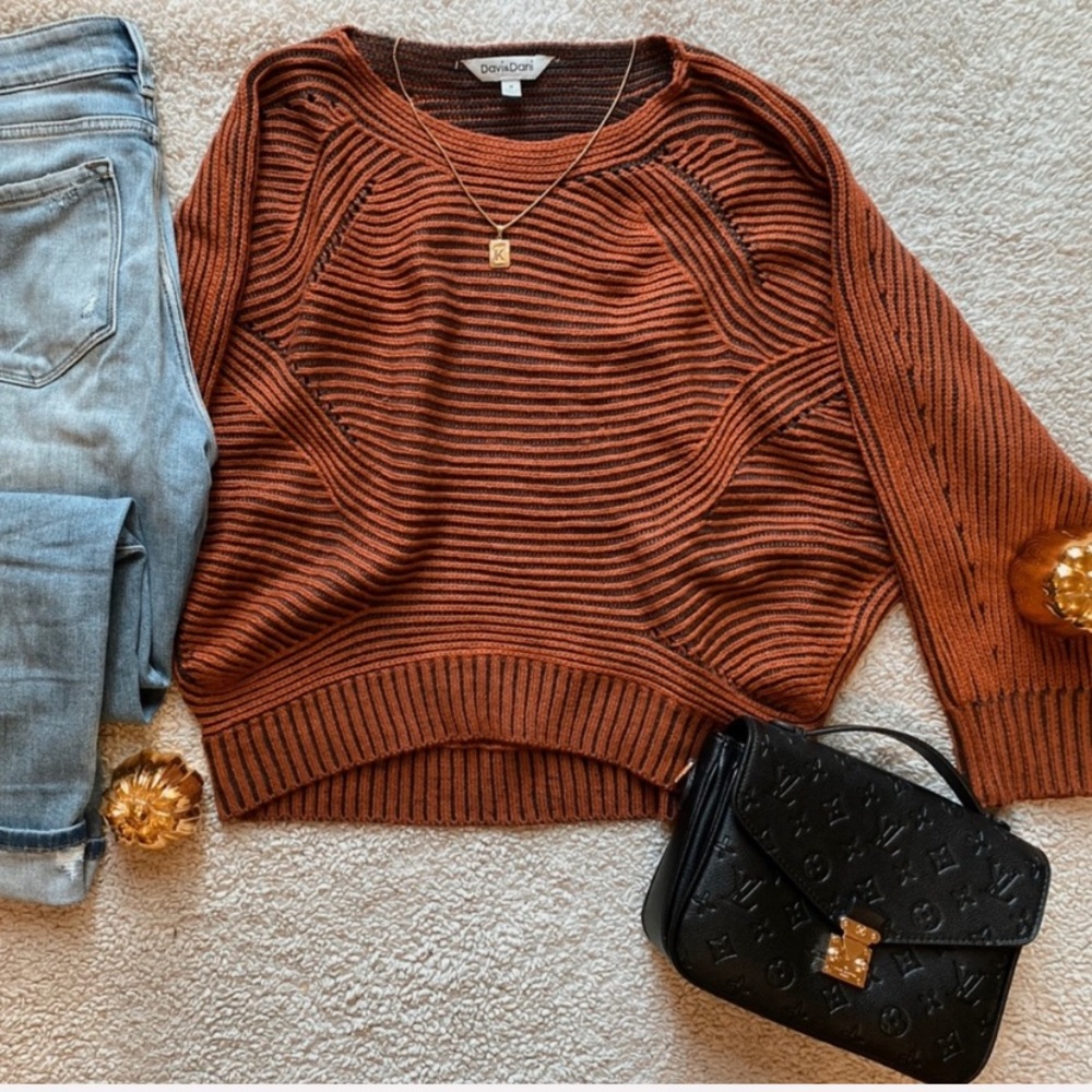 Super soft Rust Cotton Blend Sweater